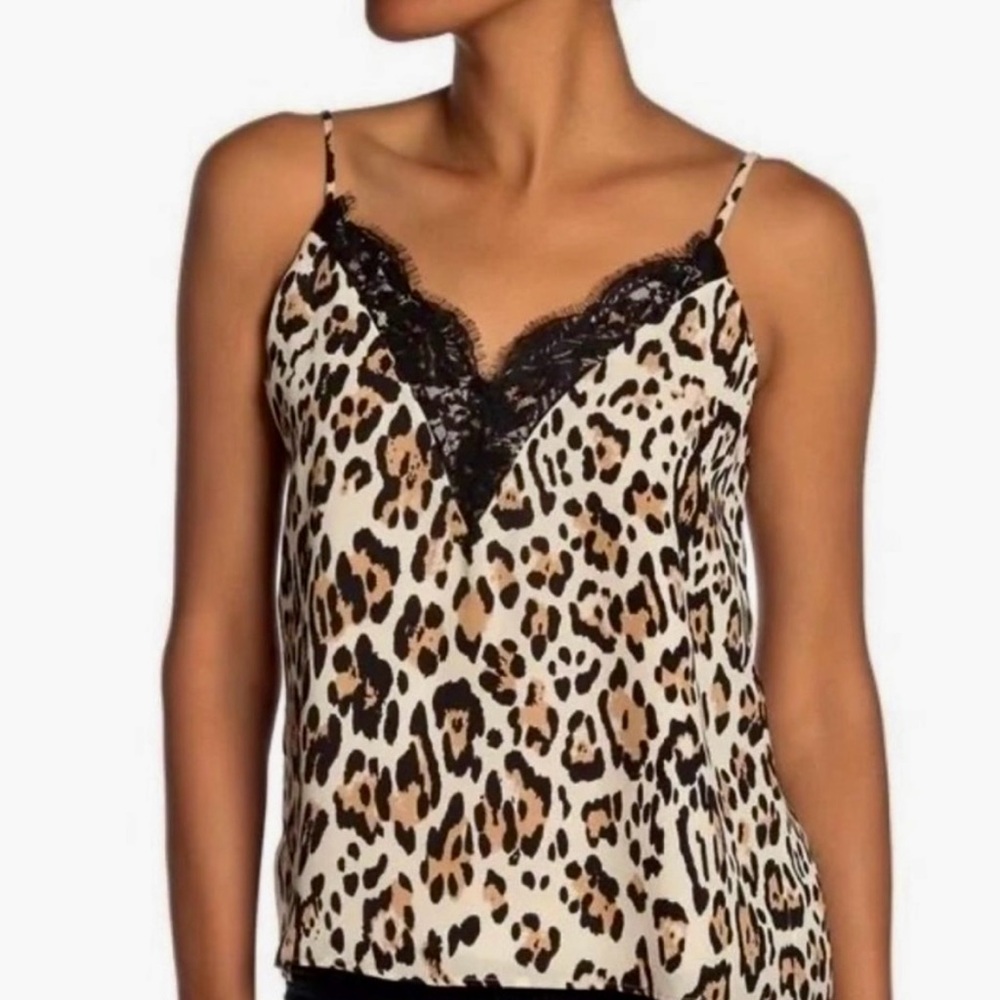 Nordstrom Socialite Leopard Print Lace Cami